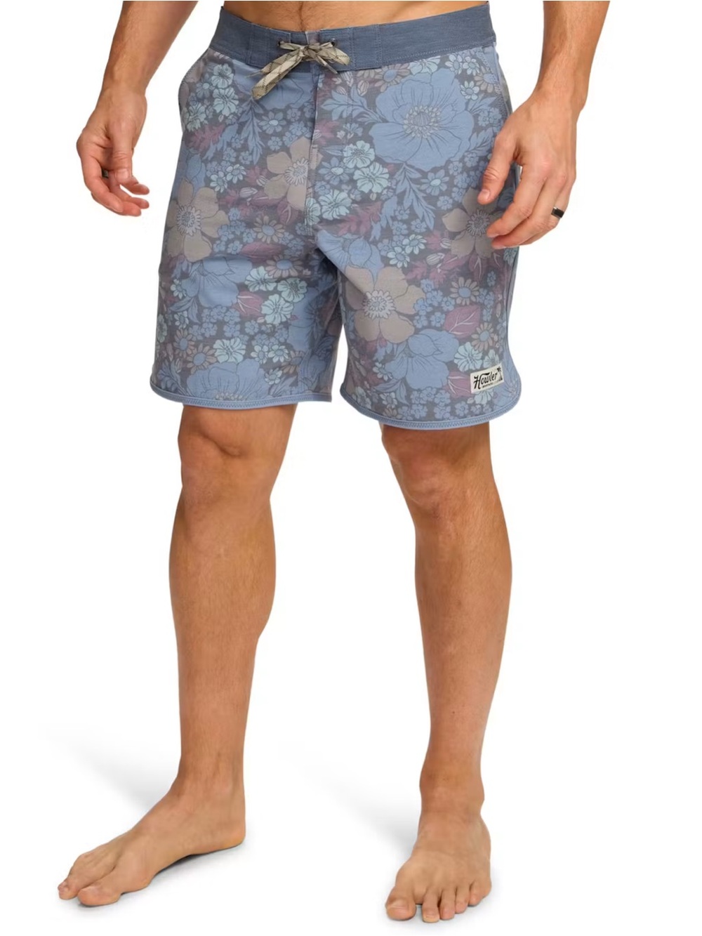 Howler Brothers Men's Stretch Bruja Boardshorts in the "Flower Power /
Blues"
